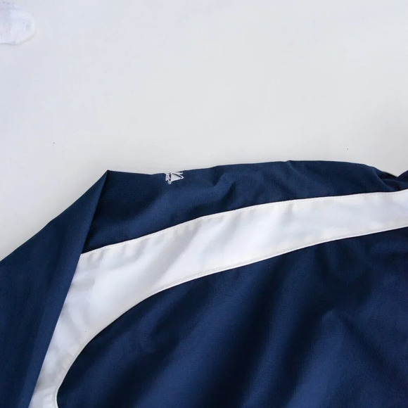 VTG Majestic Athletic Detroit Tigers Navy And White Zip Up Windbreaker Jacket 6X - Picture 12 of 12